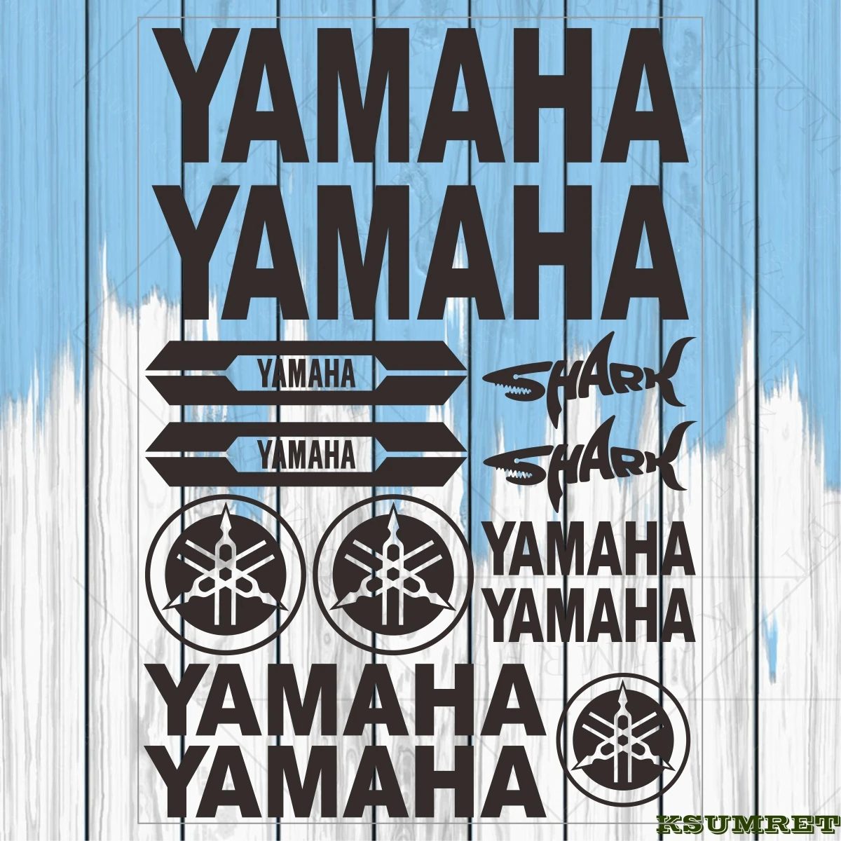 

Yamaha Sticker Logo Motorcycle Stickers Helmet Reflective Vinyl Decal Kit