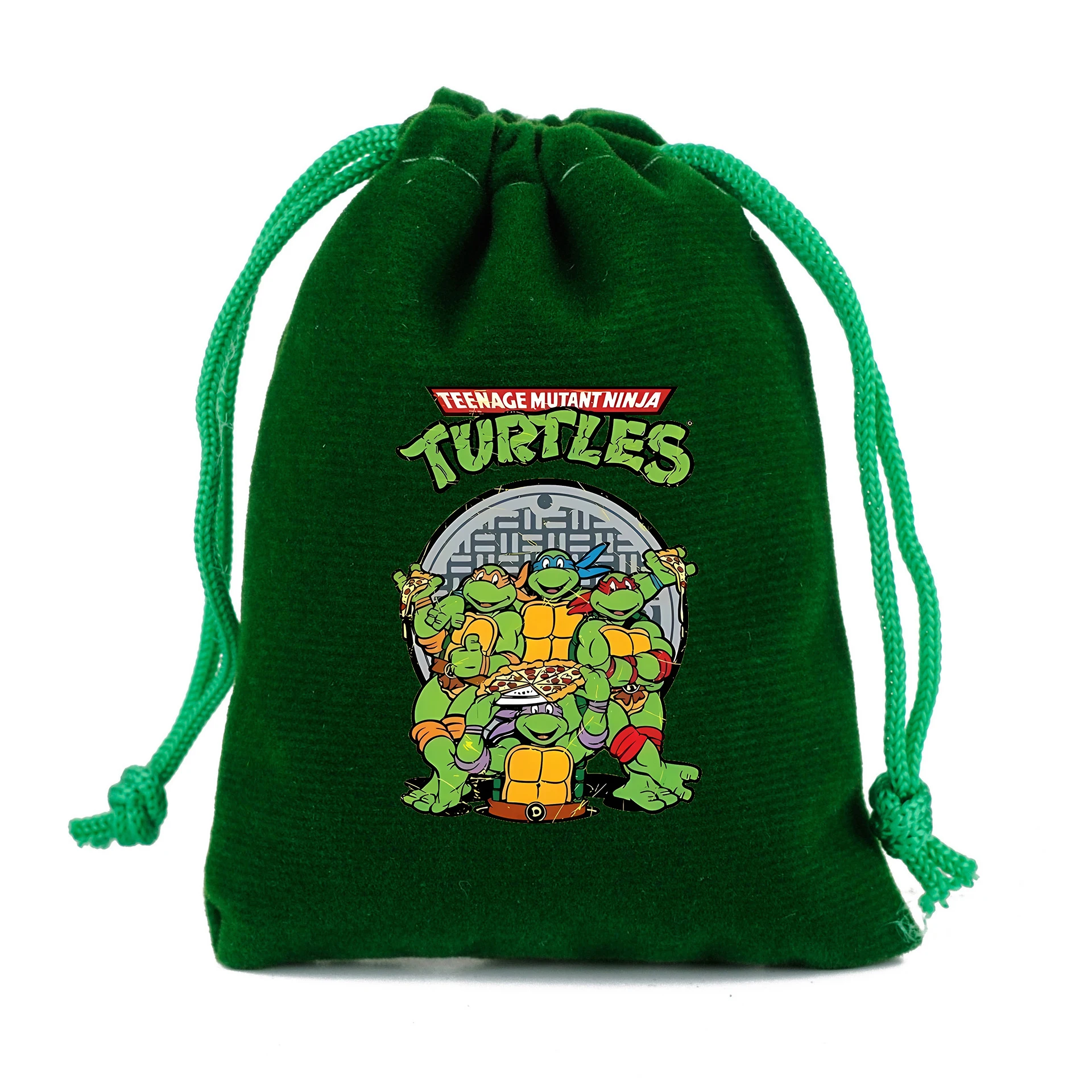 Anime TMNT Mutant Ninja Turtles Drawstring Bag Shopping Kid Girl Childern Student Cute Portable DIY Party Hand Pocket Gift Pouch