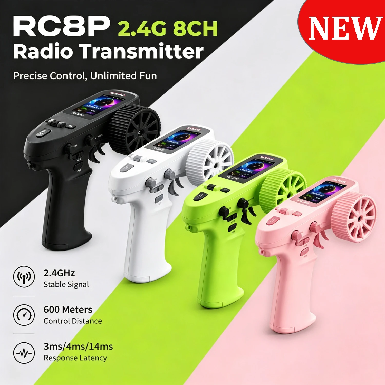 Radiolink RC8P 2.4G 8CH Radio Transmitter with R8FG Receiver 2.4