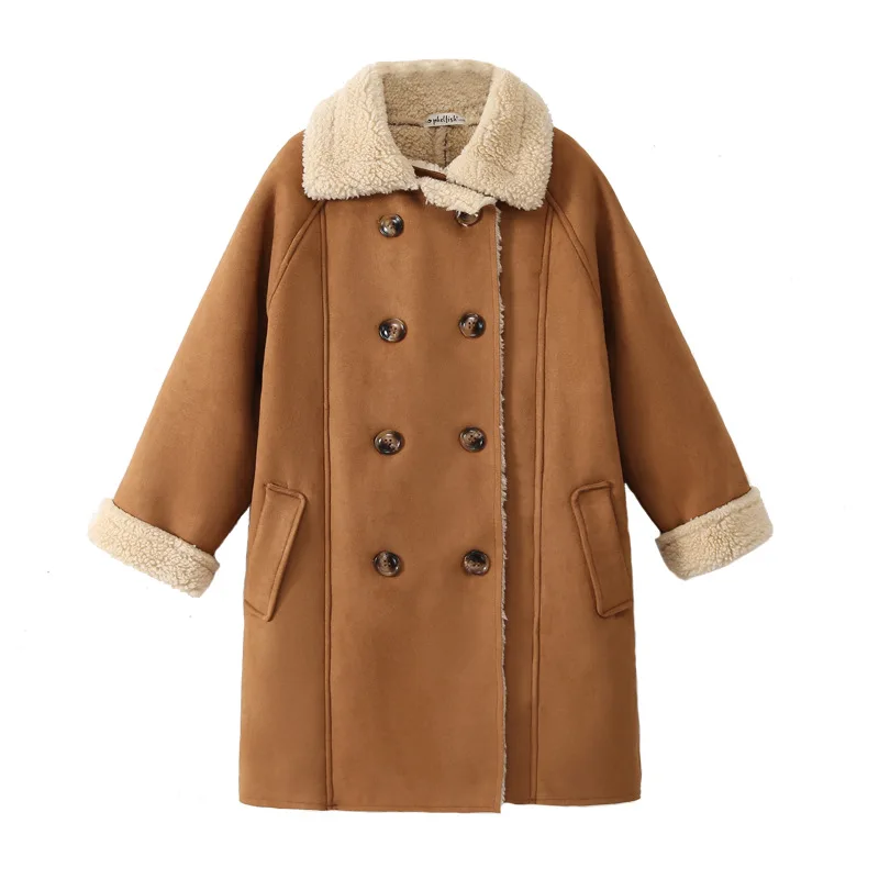 Winter Girls Wool Coat Long Double-faced Tweed Overcoat for Kids Fashion Casual Grey 10 12 14 Years Teenage Children Outerwear