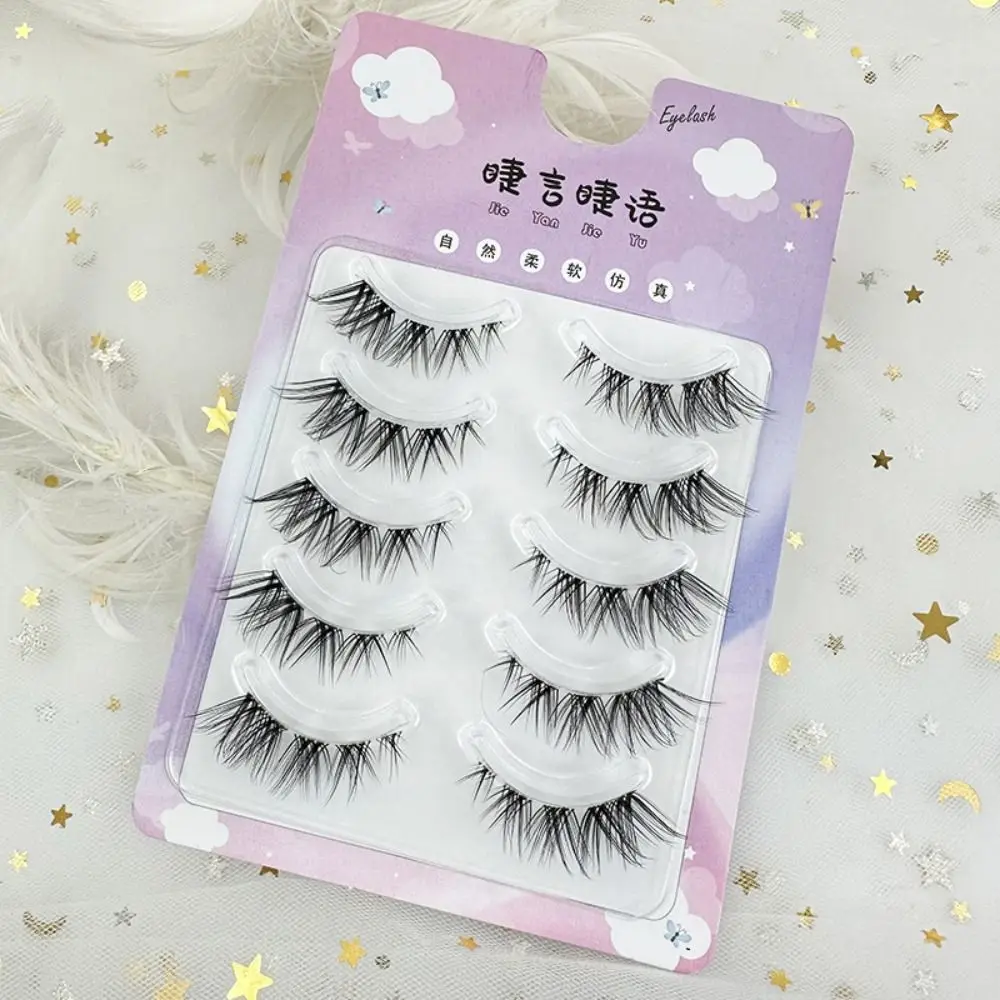 Reusable Wispy Full Strip Lashes DIY 5-12mm Eyelashes Extension Eyelash Extensions Fluffy Comic Style Grafting Eyelashes Daily