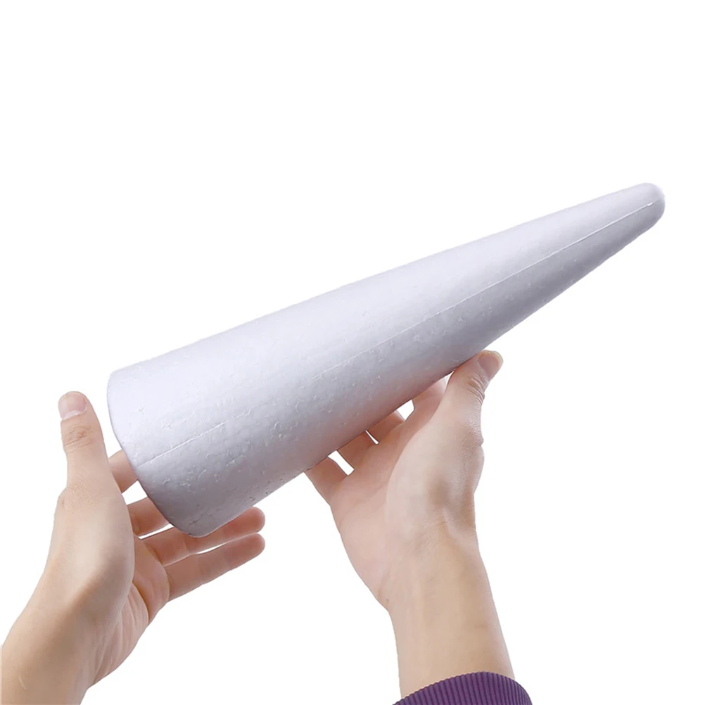 

12 Pcs Craft Foam Cones Preschool Clay Accessories for Christmas Tree DIY Project Material Solid Polystyrene Foam