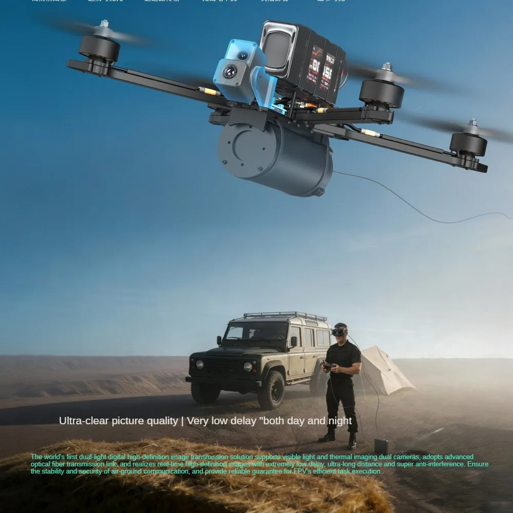 NCZOBOE FPV Drone Thermal Camera with Locking Tracking System and Target Optical Module Guidance Module Accessories