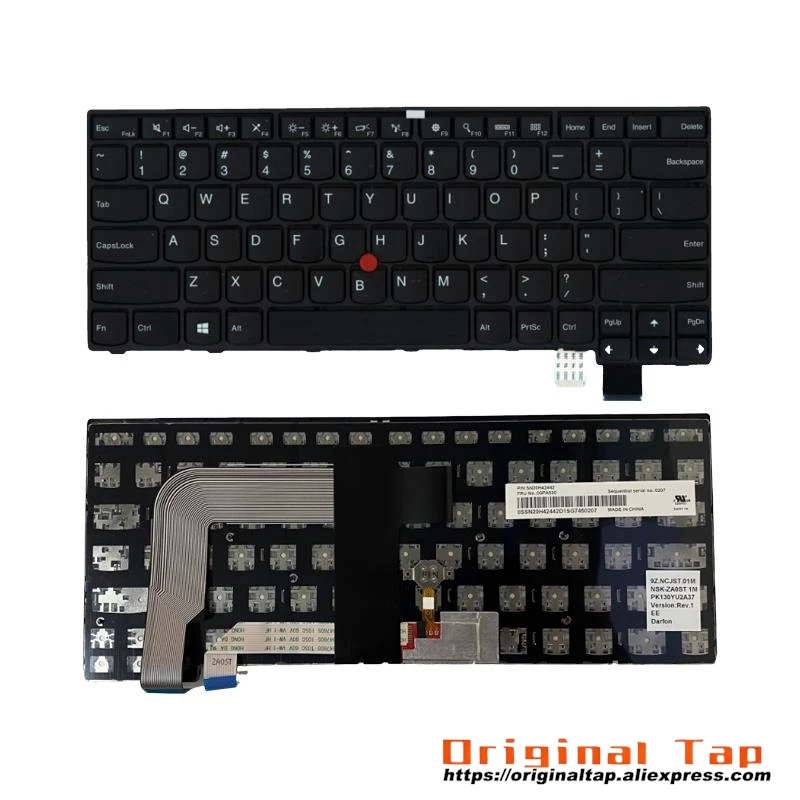 US English Keyboard for Lenovo Thinkpad 13 Gen 1 T460s 00PA411 00PA493 01YT100 01YT136 01YR046