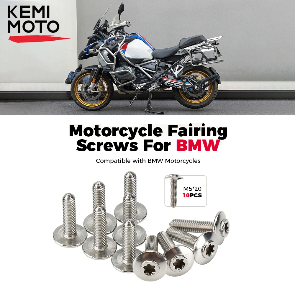 

10pcs/50pcs M5 Screws For BMW R1200GS R1250GS ADV F850GS R1200 F700GS S1000RR S1000XR Fixing Stainless Steel Screw Nut Bolt