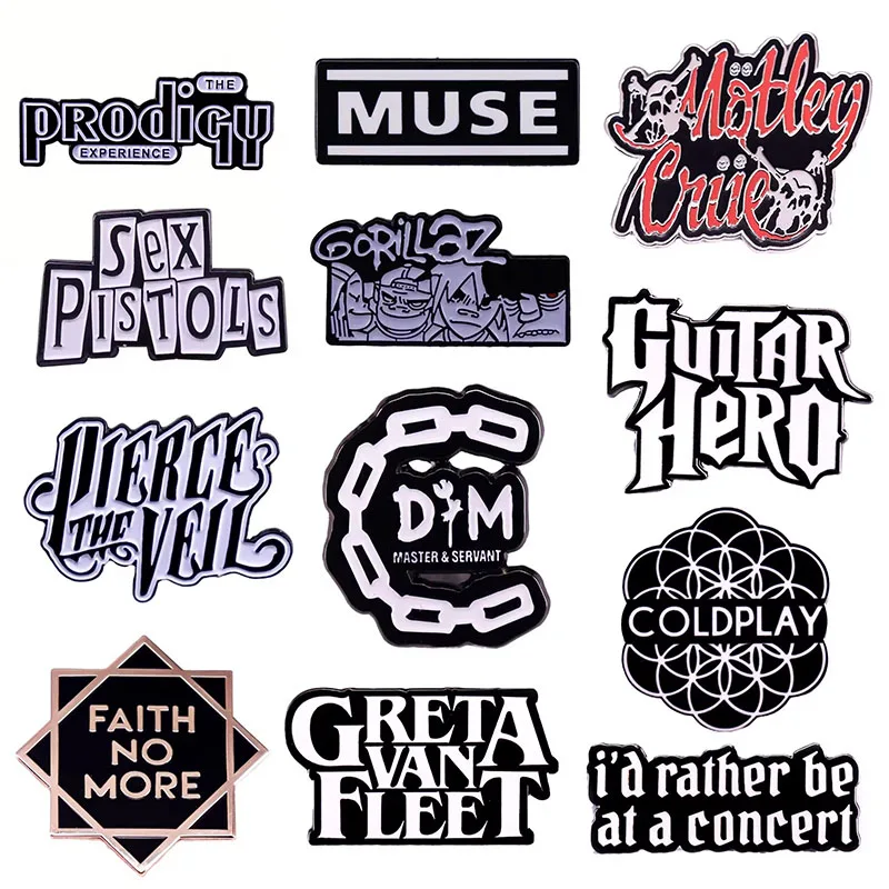 

Pop Rock Band Brooch Retro Punk Music Badge Fashion Backpack Pin Fan Music Lover Jewelry Clothing Accessories Wholesale