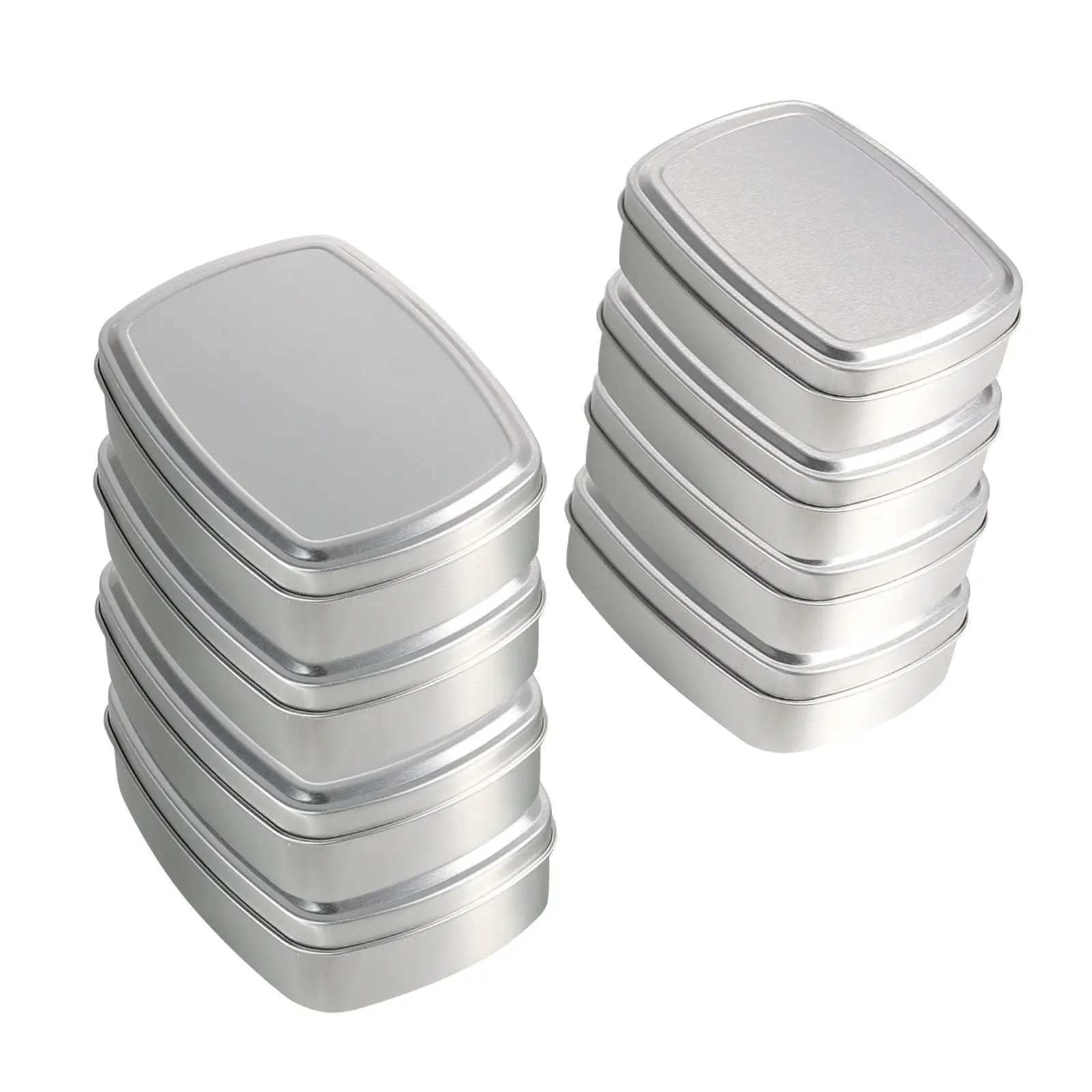 

8Pcs Premium Aluminum Boxes Square Portable Soap Cans with Lid for Travel Daily Use Storage Holder Leak-Proof Handy