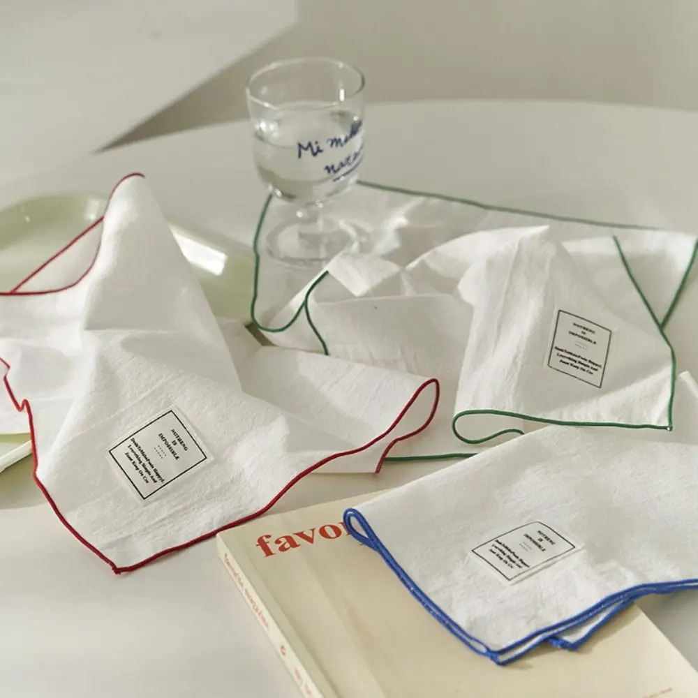 

Kitchen Accessories 30x50cm Solid Color Placemat Cotton Thickened Cup Cloth Mat Retro Elegant Wine Cup Cloth Party