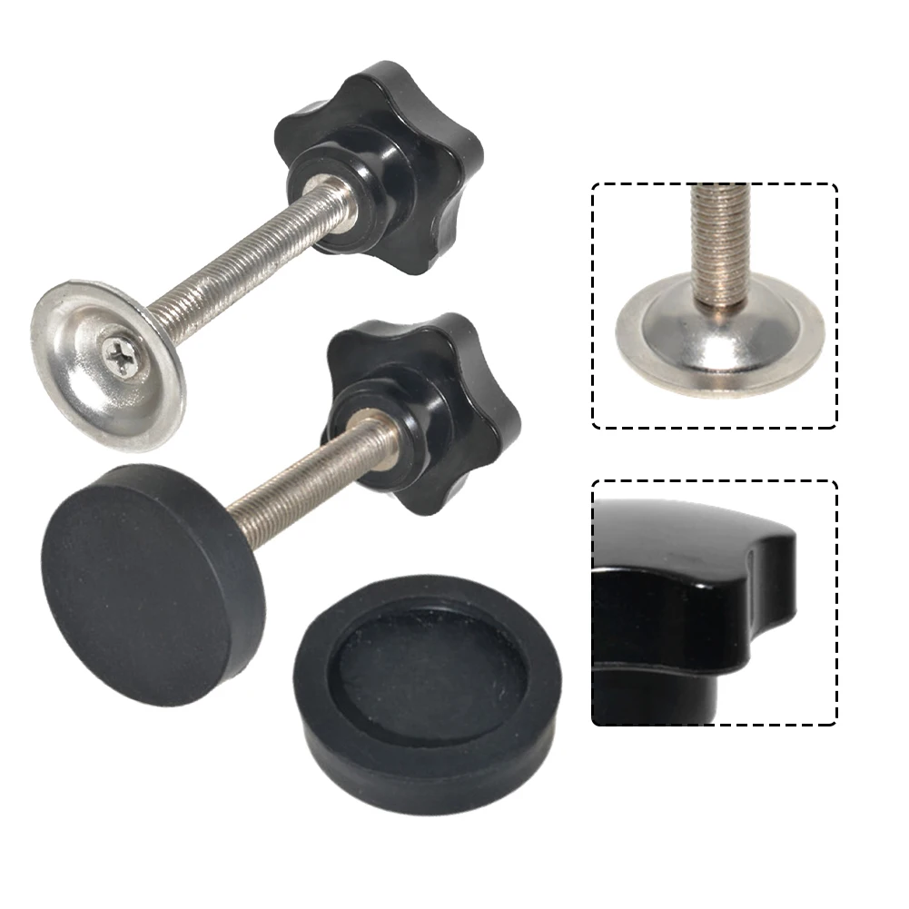 1/2 PCS Star Hand KNOB ด้ายหนีบลูกบิดสกรูมือกระชับลูกบิดสีดํา Thumb NUTS Clamping KNOB Manual NUTS