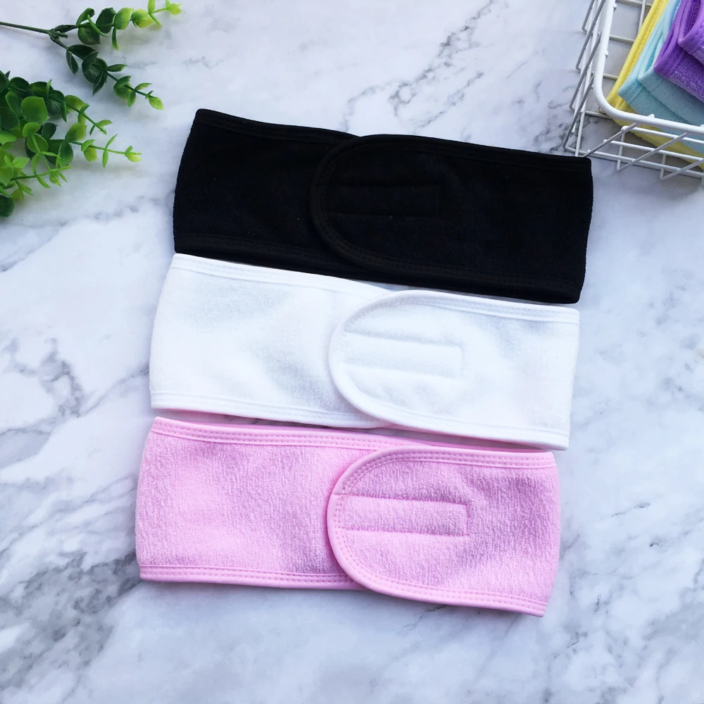 Fashion Women Caps Bath Shower Adjustable Makeup Hairband Turban Tiara Turban Head Band