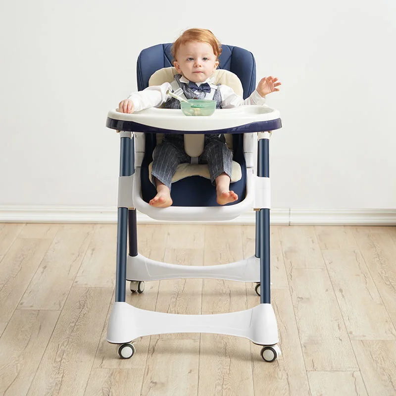 

2022 New design Moving High Baby Chair With Wheels For Feeding And Eating