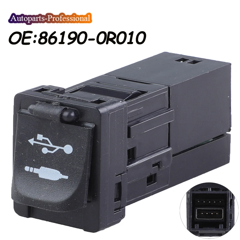 Accesorio para automóvil, conector adaptador de puerto USB AUX 86190-0R010 861900 R010 para Toyota Camry Corolla Rav4 Yaris Avalon