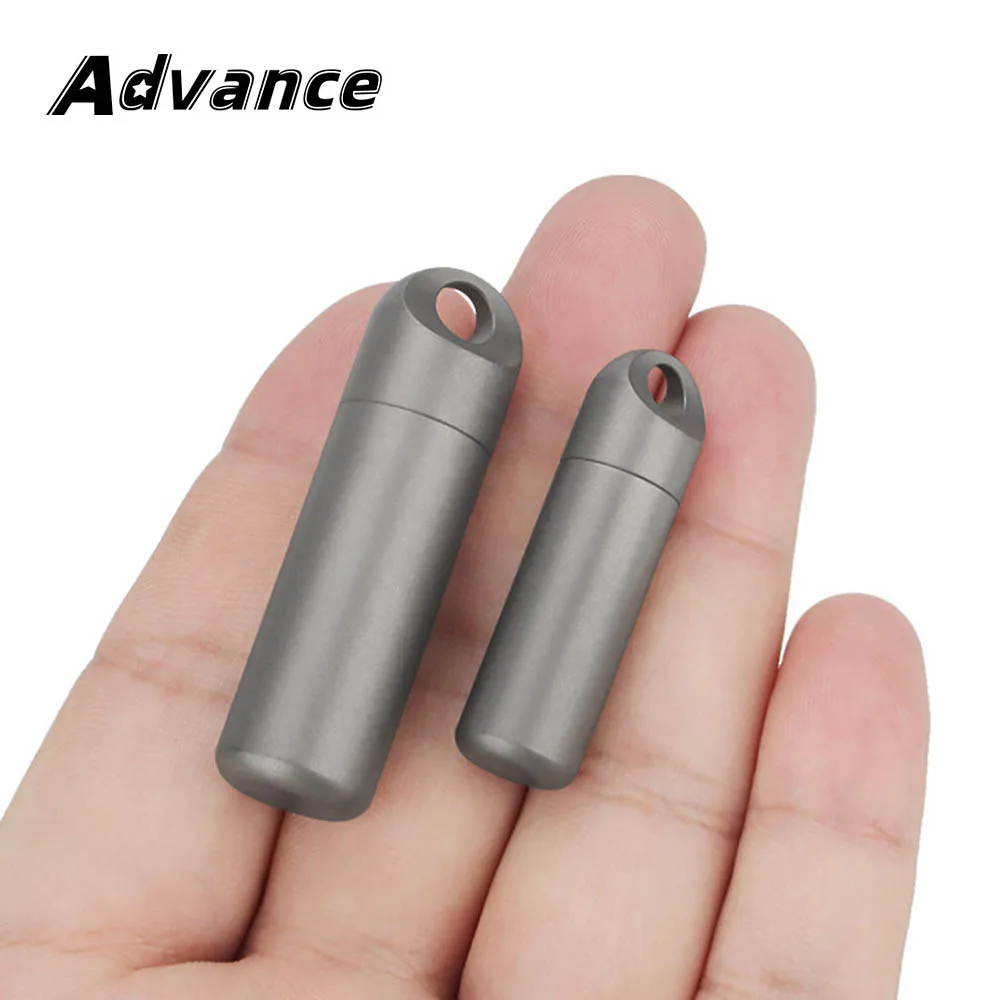 Small Storage Bottle Titanium Alloy Seal Bottle Waterproof Outdoor EDC Tool Vial