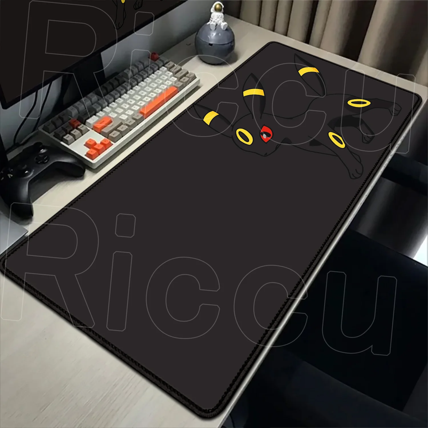 Nowa Podkładka pod Mysz Laptop Kawaii Czarna Księżycowa Umbreon Podkładka XXL PC P-pokemon Akcesoria Gamingowe Mata pod Klawiaturę Japońskie Anime HD Mata na Biurko — zdjęcie produktu 2