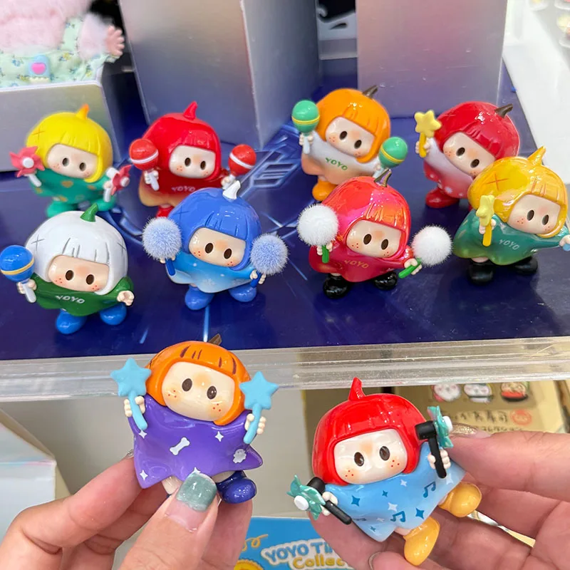 

Miniso YoYo серия с наклонной головой, слепая коробка ручной работы, кукла, украшение для рабочего стола, модные коллекционные украшения для онлайн-подарков