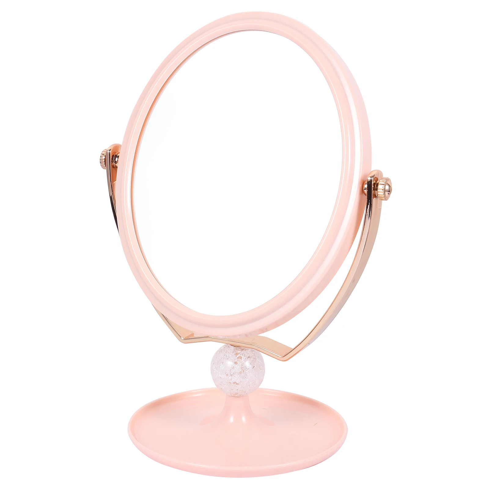 1Pcs Desktop Makeup Mirror Double-Sided Swivel High-Quality Scratch-Resistant Mirror for Women Daily Beauty Routine