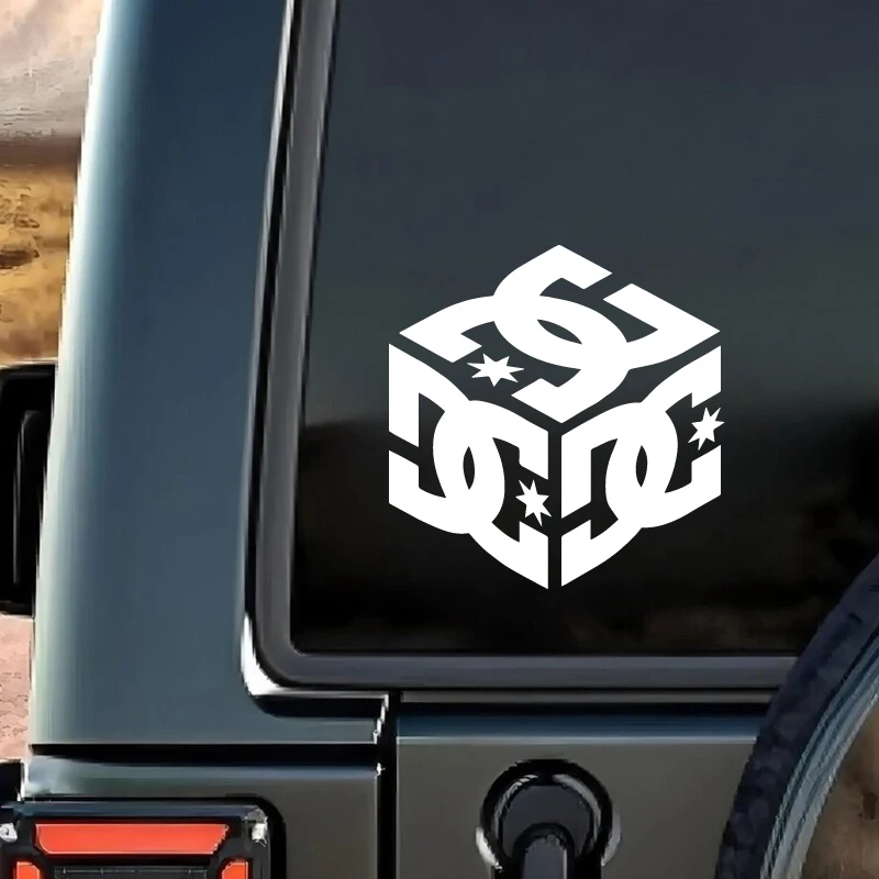 ملصقات نافذة جسم السيارة ذات المكعب الهندسي المجسم - ملصق فريد لجعل سيارتك الوقوف مع لمسة فنية حديثة