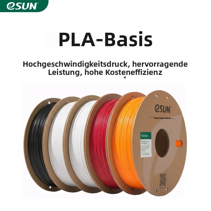 ESUN 5KG PLA-Basic 3D-Filament-Bündel 5-Farben-Set Bestes Preis-Leistungs-Verhältnis für Anfänger Verstopfungsfrei Einfaches Drucken Starter-Kit für FDM-Drucker