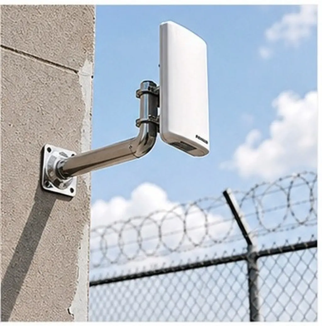 Stainless Steel L-Shaped Wireless Bridge Pole Mount Bracket Stable Security Camera Wall Mount Outdoor Antenna Support