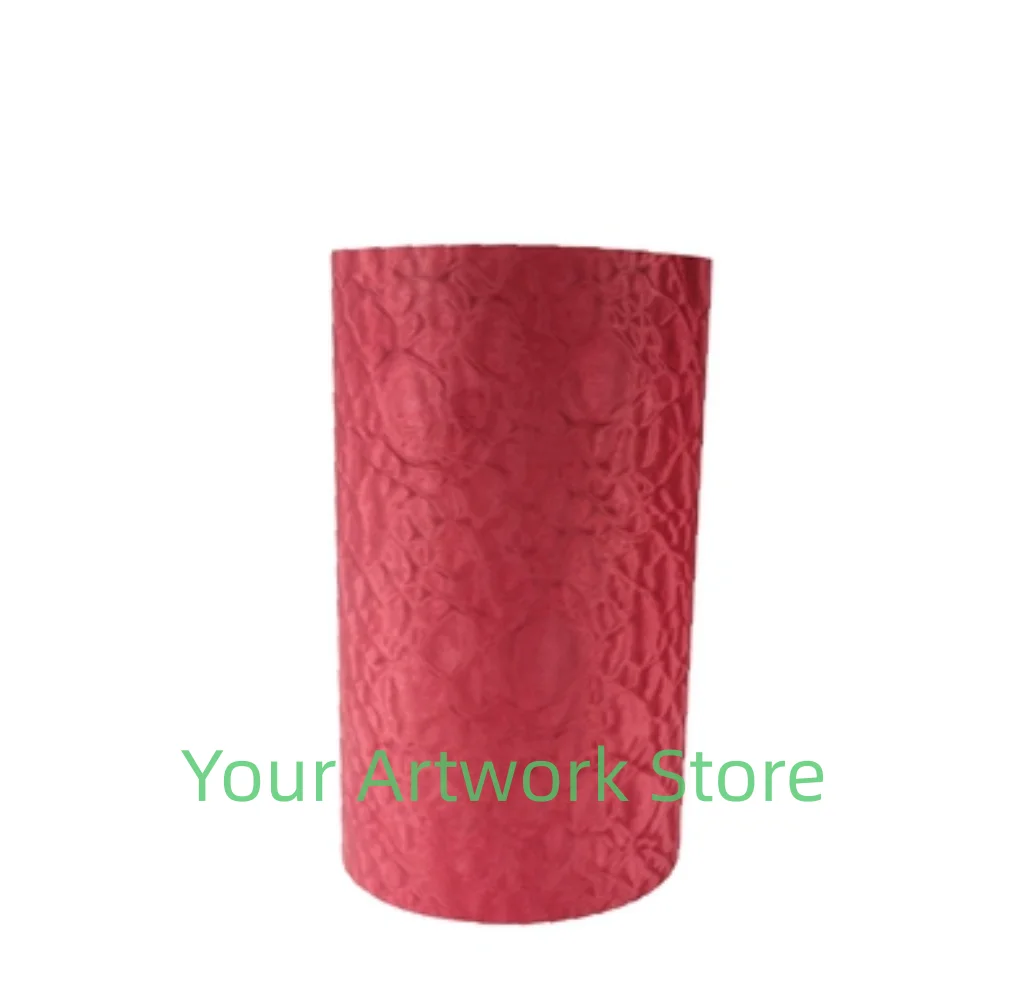 Size:250*20cm T:0.25mm Dyed Red Ball Sand Wood Veneer Home Guitar Decorative