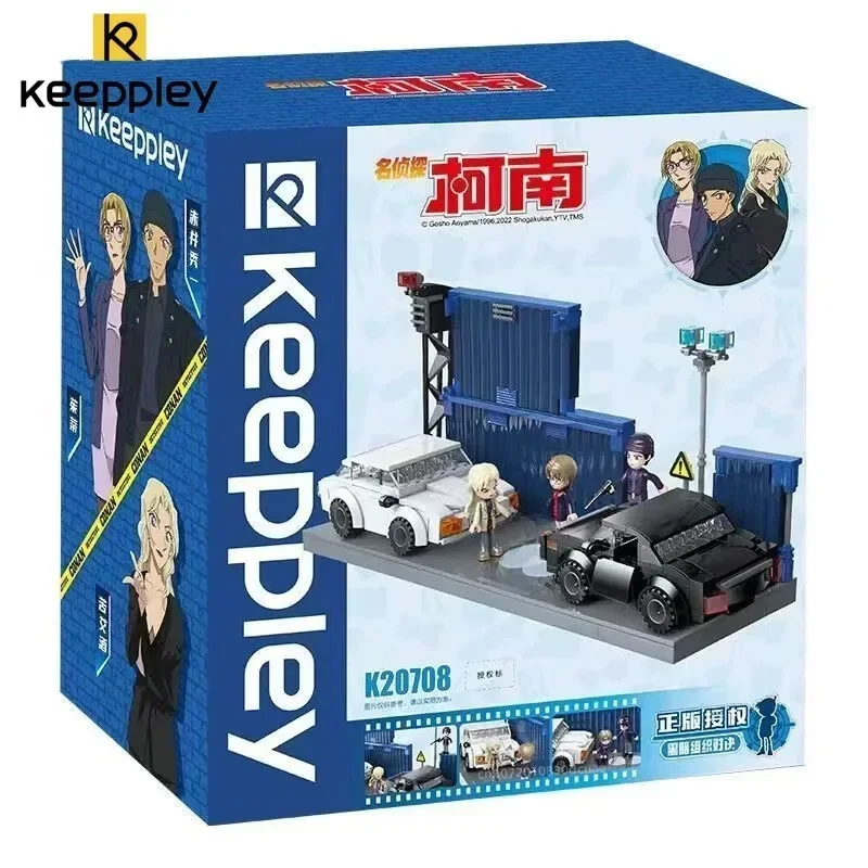 Keeppley Detective Conan Anime Series Building Blocks Dark Organization Battle Scenes Children's Toys Birthday Gifts