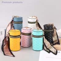 Vintage Mini Bucket Coin Purse Luxury Rhinestone Small Bag Lipstick Earphone Storage Bags Versatile portable Mini Storage Bag