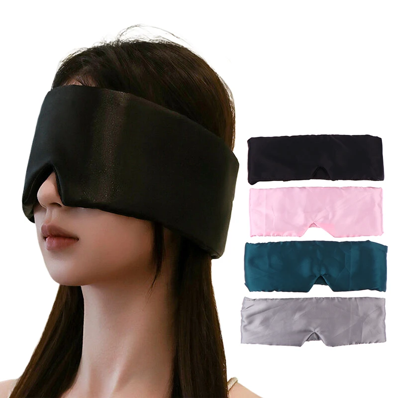 Ice Silk Sleeping Mask Eyepatch Blocking Light Eye Mask Soft Padded Travel Sleeping Aid For Sleep Patch Slaapmasker