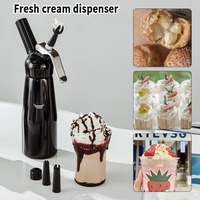 Professional 500ml Cream Whipper with 3 Nozzles Aluminum Whipped Cream Dispenser Cream Foamer DIY Bake Tools