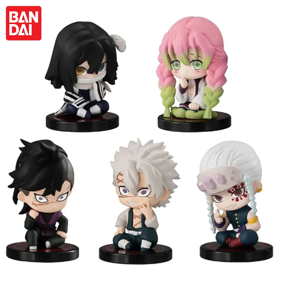 5pcs Set Q Versie Demon Slayer Zitten Spook Pop Tanjiro Nidouzi Inosuke Zenizu Figuur Action Figure Movie Model kid speelgoed Gift