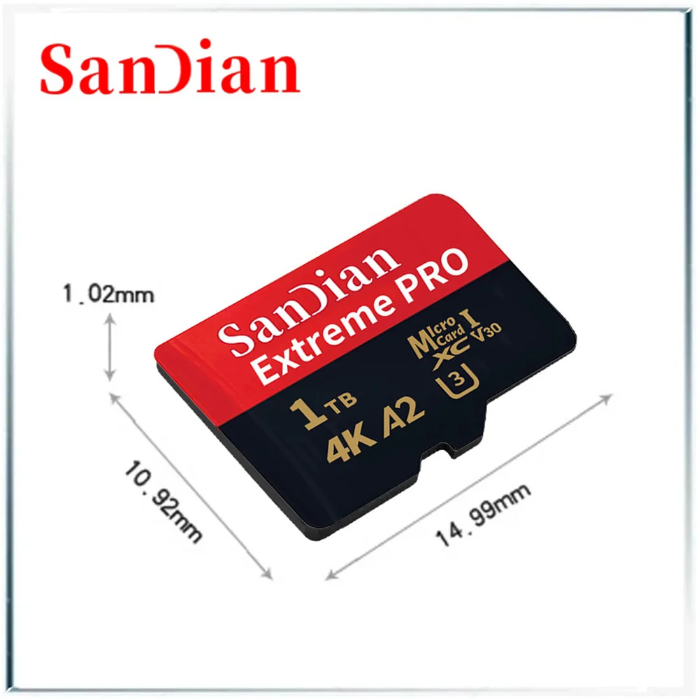 Mini carte Micro TF d'origine pour PC, téléphone, appareil photo, Mac, cartes SD, grande capacité, irritation, haute vitesse, 10, 128 Go, 1 To, 2 To