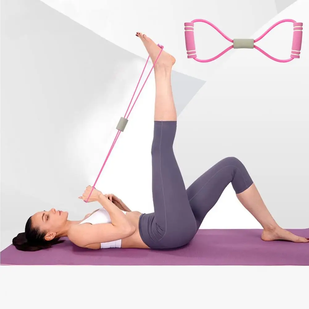 

Эспандер для фитнеса с ручкой, портативный мужской и женский растягивающийся ремень на плечо, силовая тренировка, эластичный ремень, натяжная веревка