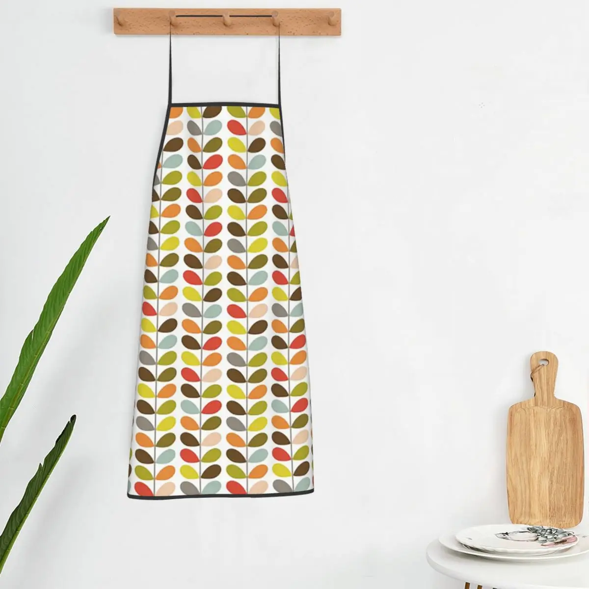 Orla Kiely Multi Stem Scandinavian Floral Aprons Chef Cooking Tablier Bib Kitchen Cleaning Pinafore for Women Men Gardening