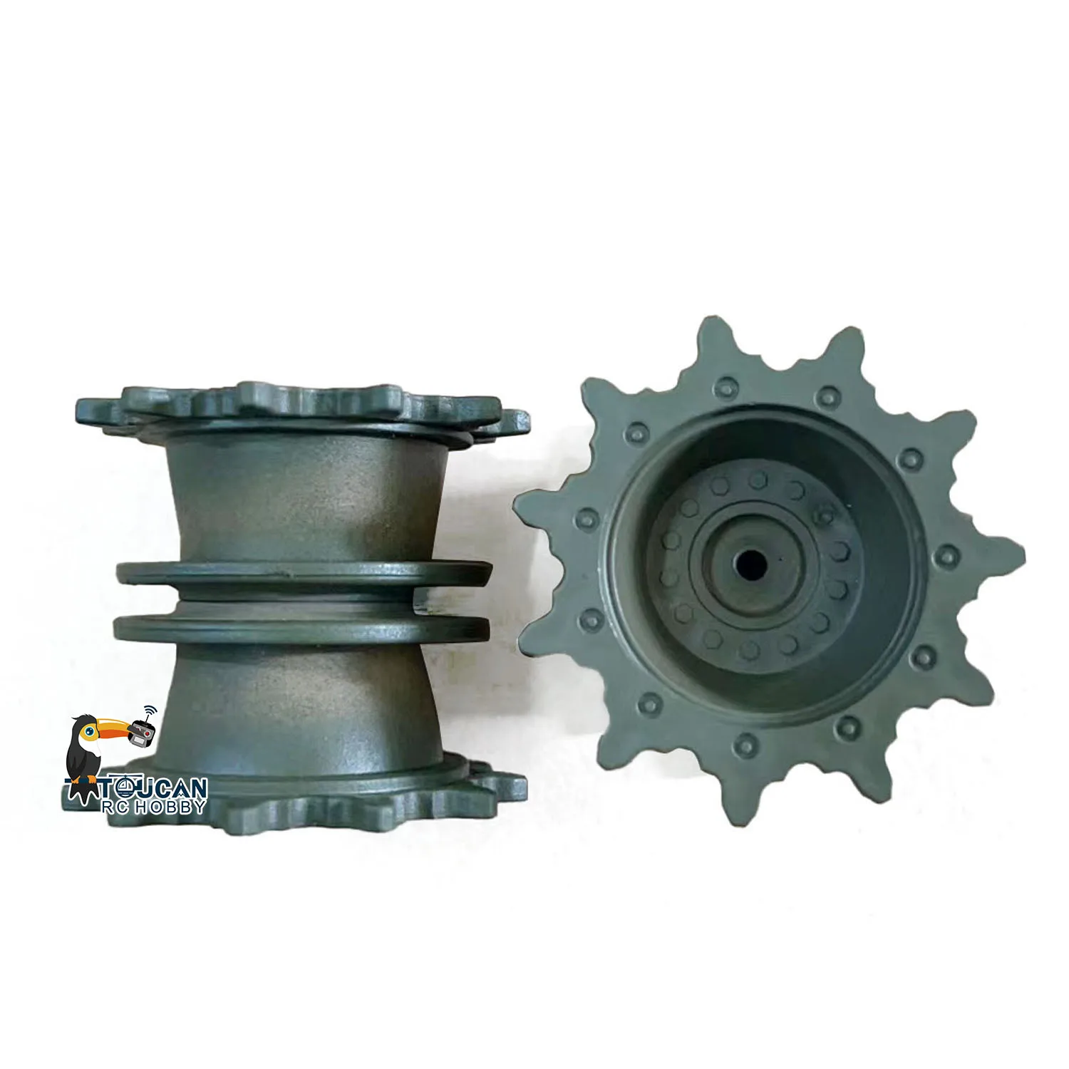 

Heng Long 1/16 USA M1A2 Abrams RC Tank 3918 Plastic Sprockets Driving Wheel Green DIY Toucan Model TH05809-SMT8