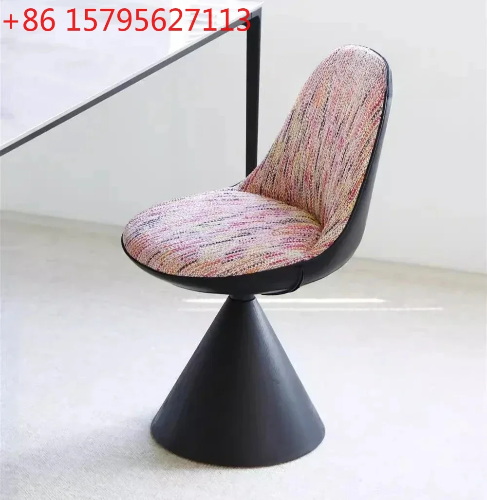 

New Italian minimalist bedroom makeup chair stool rotatable dining chair modern home backrest dressing chair