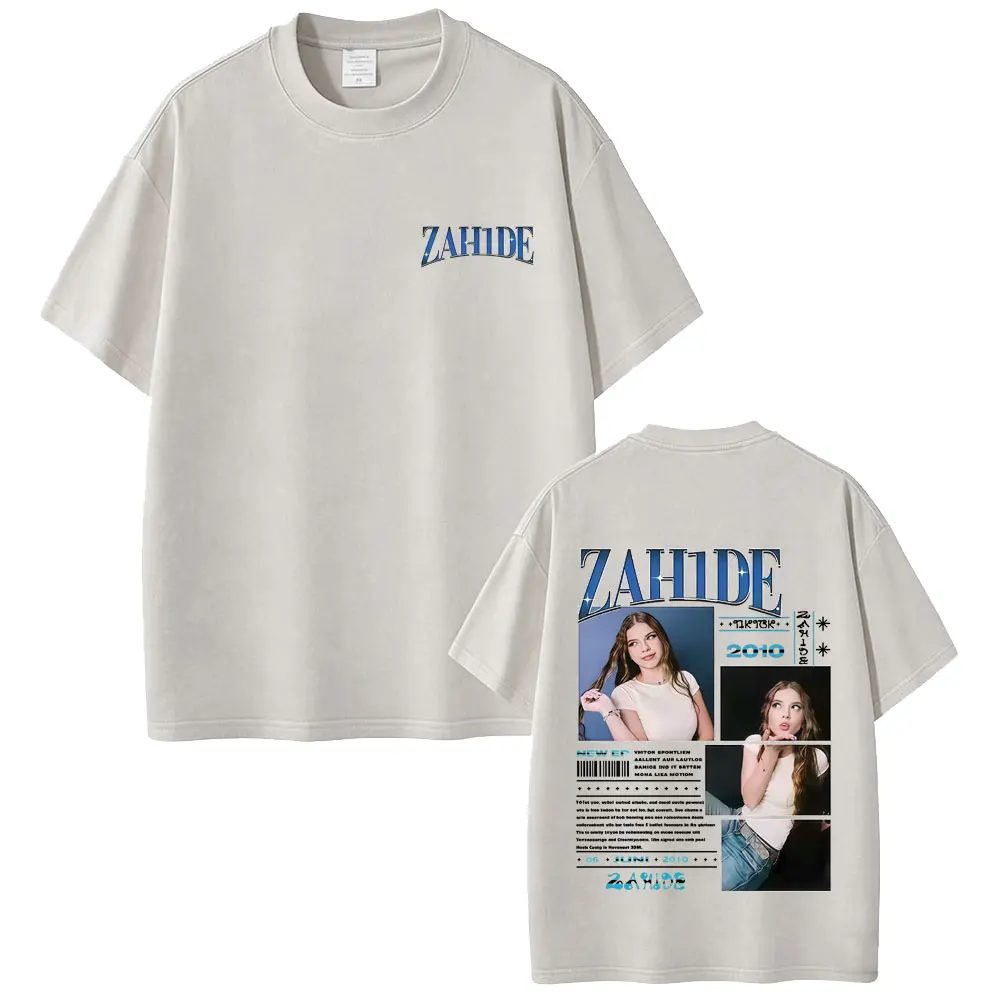 Washed Vintage Zahide Ballert Auf Lautlos Graphic T Shirts Men Women Hip Hop Fashion Music T-shirts Unisex Casual Cotton T Shirt