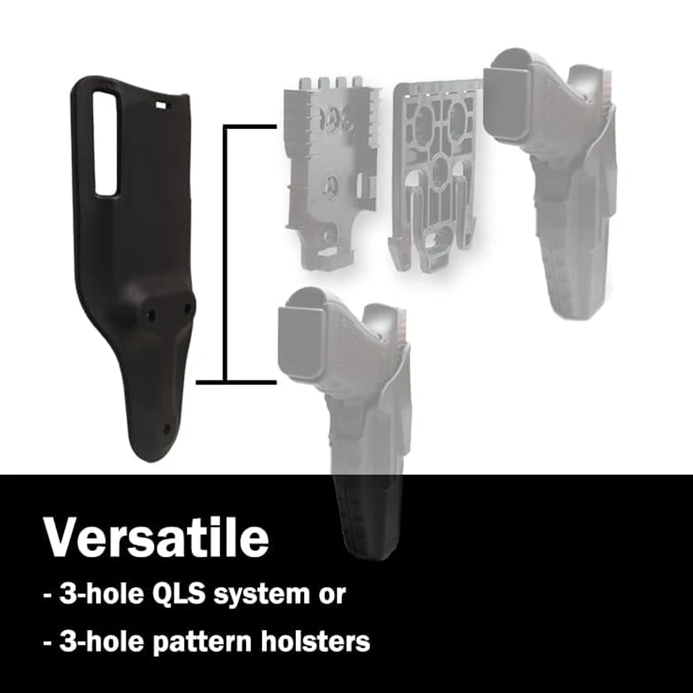 Low/Mid Ride UBL, universeller Gürtelschlaufenadapter mit 2" Gürtelschlitz, 3-Loch-Muster, Befestigung für Duty Holster – Detail 5