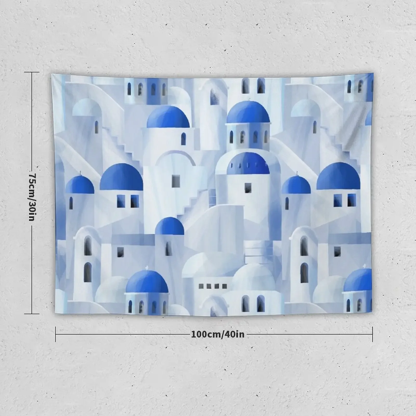 Santorini island in the Greece Tapestry Room Decorator Decoration Home Tapestry