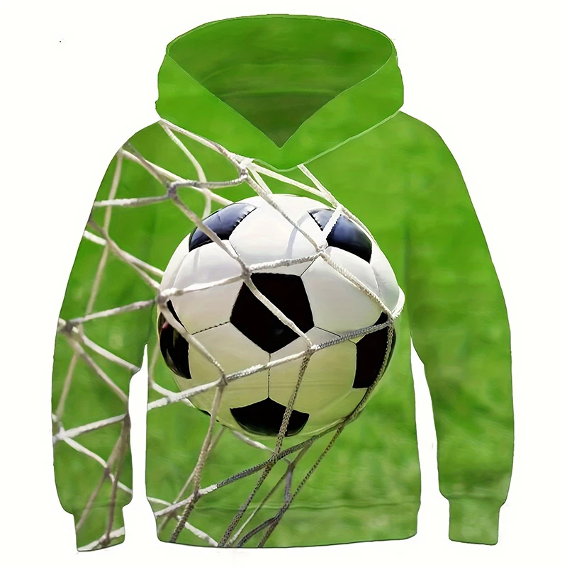 Kids Football 3D Print Hoodie For Boys/Girls Sweatshirt Fashion Boy Hoodies Tops Long Sleeve Autumn Pullover Boy Soccer Clothing