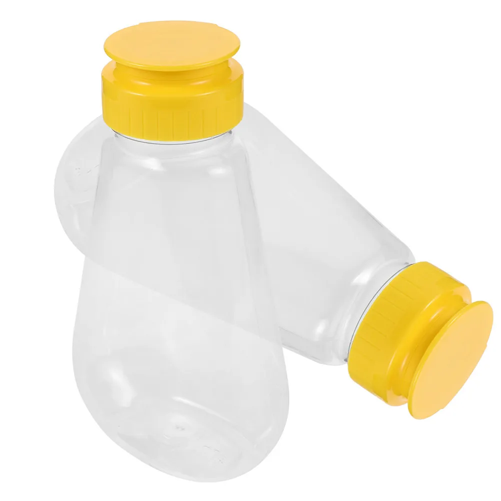 2 Botellas Miniatura Recargables para Miel con Tapa, Dispensador Portátil de Condimentos para Cocina, Picnic, Barbacoa, Salsas