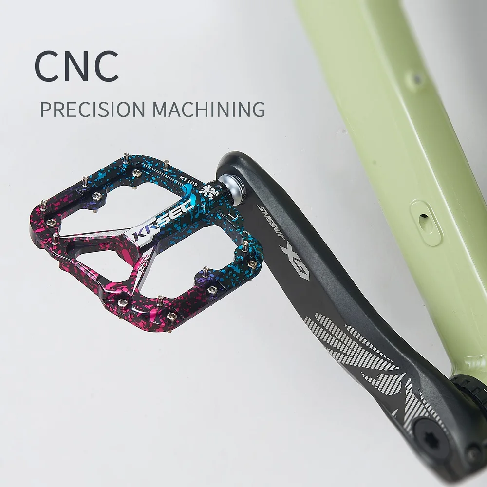 KRSEC Bicycle Pedal Aluminum alloy Ultralight Seal 3 Bearing MTB Bicycle Pedals Accessories Mountain Road Bike Bearing Pedal