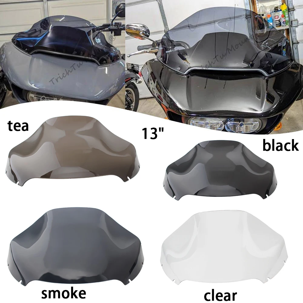 13" Accessories Windshield And Windshield Trim Fits For Harley Davidson Road Glide 2015-2025 Black/Smoke/Clear/Tea Windshield