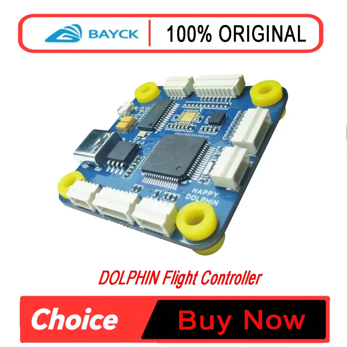 BAYCK DOLPHIN Flight Controller FC Betaflight AT32 F435 9V3A/5V3A Dual BEC For RC FPV Freestyle Racing Drone Quadcopter BAYCKRC