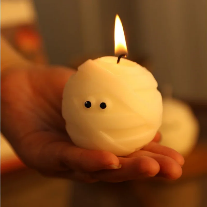 Vela de silicona para Halloween, vela aromática de ambiente, adornos creativos, decoración de escritorio para el hogar, suministro para fiesta de Halloween para niños