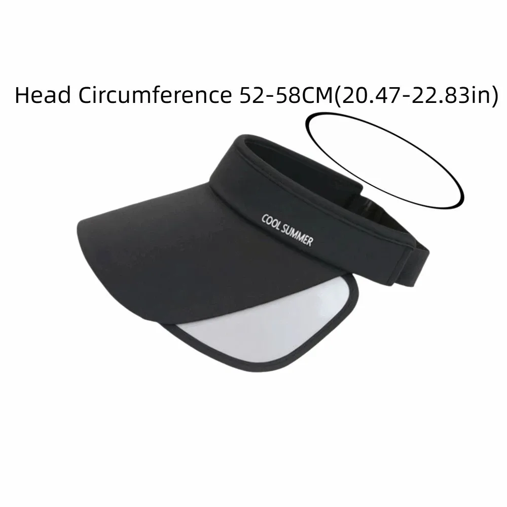 Breathable Sun Protection Hat Adjustable Lightweight Stretchable Brim Hat Polyester UV Protection Empty Top Sun Hat Sports view 6