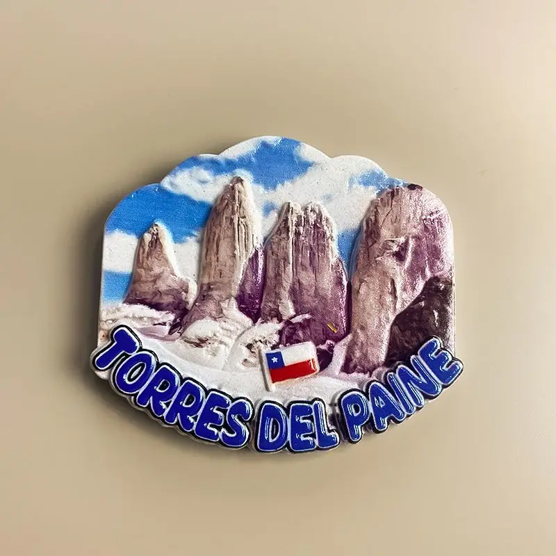 

Chile Refrigerator Magnets Travel Souvenirs National Park 3D Magnetic Stickers High-Value Decorative Items Unique Gifts