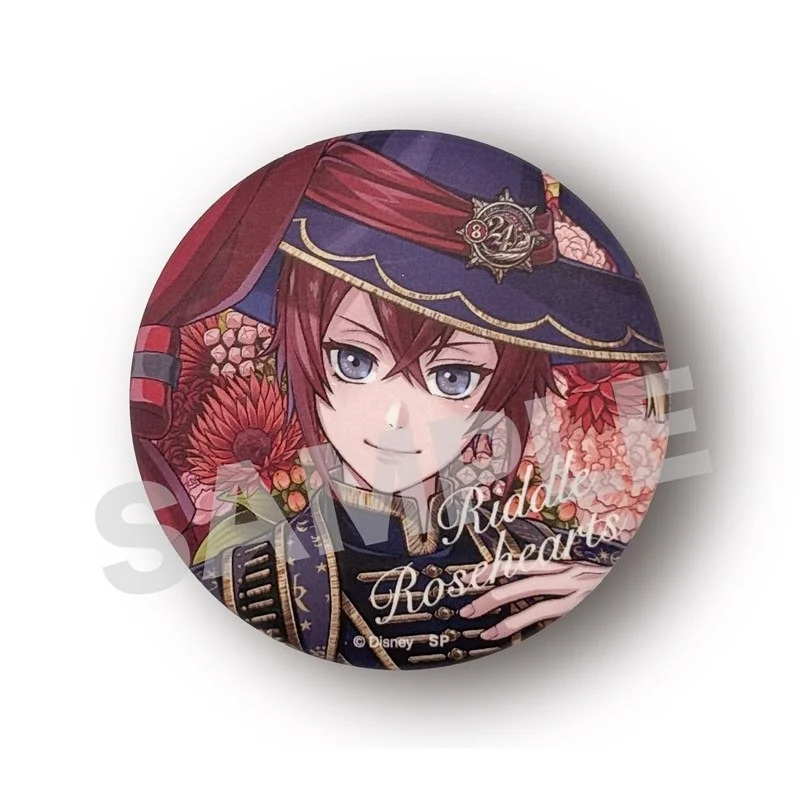 Twisted Wonderland 58mm Badge ‘Riddle Rosehearts，Deuce Spade’ Bloom Birthday Series Cosplay accessory Bag Charm Birthday Gift