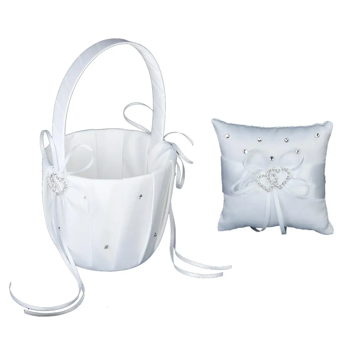 

Western Style Flower Basket Ring Pillow Bride Decorations Bearer Wedding for Girl