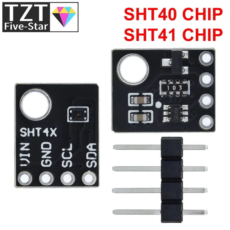 TZT SHT40 SHT41 Temperature And Humidity Sensor IIC Interface Module Breakout Weather for Arduino