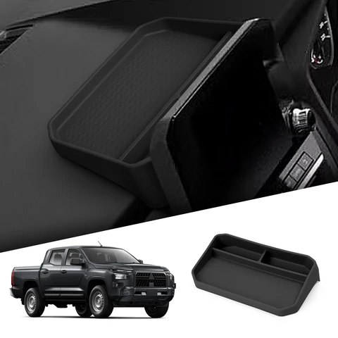 SMABEE для Mitsubishi Triton 2024 2025, лоток для приборной панели автомобиля, центральная консоль, скрытый ящик для хранения за экраном, уборка