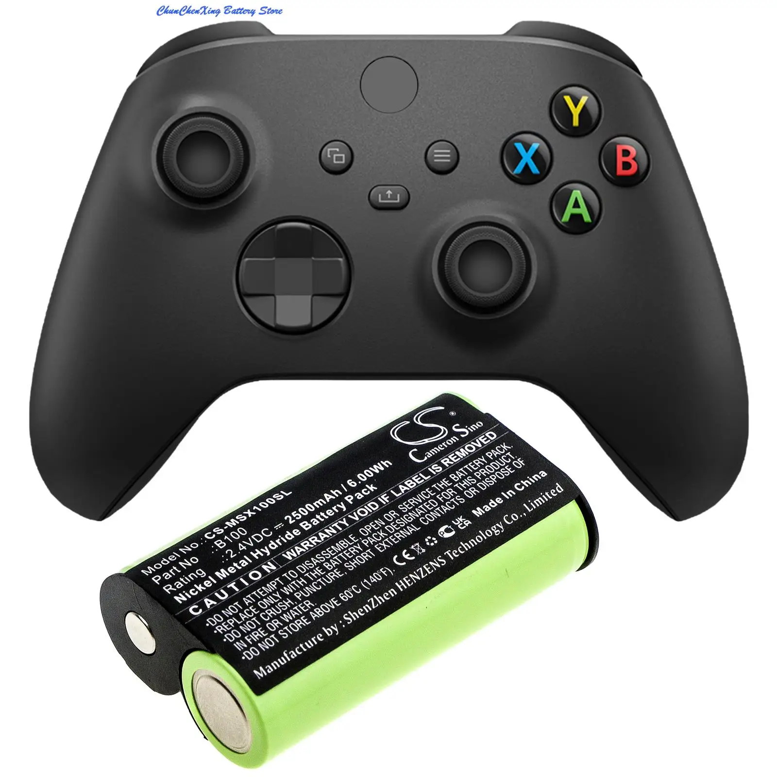 Cameron Sino 2.4V 2500mAh Game Console Battery B100 for Microsoft Xbox One S Wireless Controller, One Elite Wireless, Xbox One X